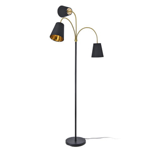 Lampadar Wycombe 154cm negru/auriu [lux.pro]