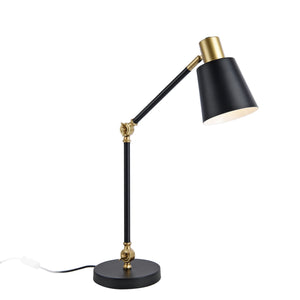 Lampa de masa Abergele negru/auriu/alb [lux.pro]
