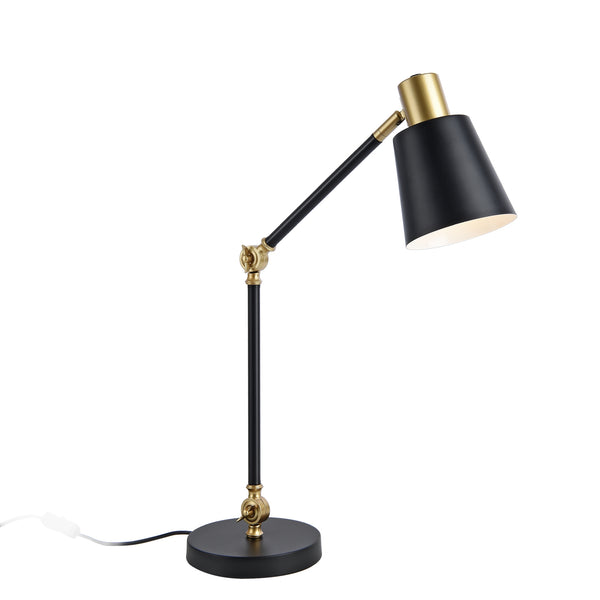 Lampa de masa Abergele negru/auriu/alb [lux.pro]