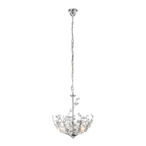 Lustra inaltime reglabila Ampthill 124cm 3x E14 40W metal plastic culoarea cromului [lux.pro]