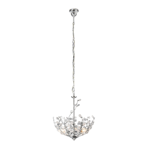 Lustra inaltime reglabila Ampthill 124cm 3x E14 40W metal plastic culoarea cromului [lux.pro]