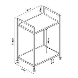 Carucior servire la masa Lesja 68,5x50x36cm metal negru [en.casa]