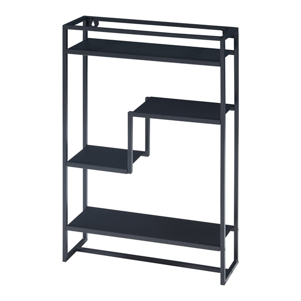 Raft perete Uurainen 60x40x13cm otel negru [en.casa]