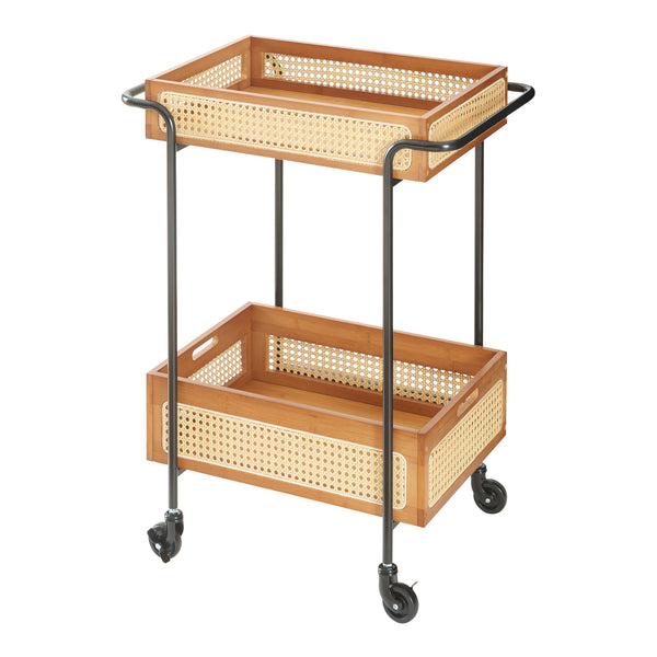 Carucior servire la masa Tervola 80,5x61x39cm metal negru [en.casa]