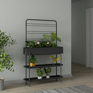 Suport plante Aalsmeer 154x96x24 cm metal negru [casa.pro]