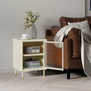 Dulap metalic Lindau 56x40x40 cm crem deschis [en.casa]
