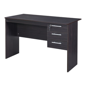 Birou cu 3 sertare Ragunda 120x59x75cm PAL efect lemn nuanta inchisa [en.casa]
