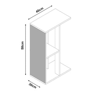 Masuta cu zgarietor pisici Ljungby 58x40x30 MDF alb [en.casa]