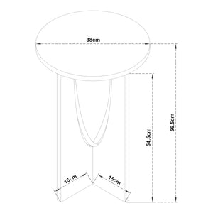 Masuta Rindal 38x56,5cm PAL efect lemn stejar [en.casa]