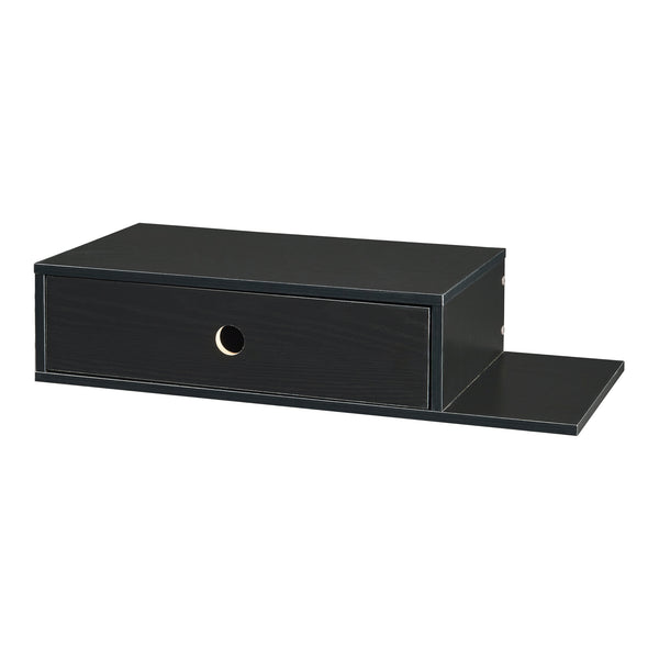 Raft perete Stor 65x30x15 cm PAL negru [en.casa]