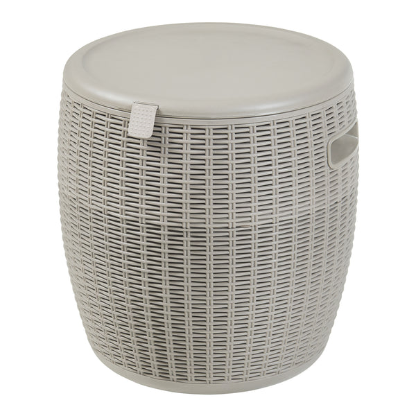 Taburet cooler Avetrana 44xØ40 cm Maro deschis [casa.pro]