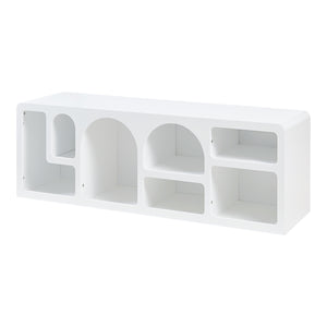 Comoda TV Vågå 140x40x48cm MDF alb [en.casa]