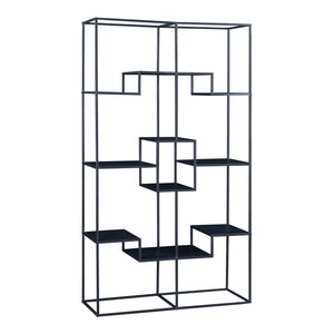 Raft de sine statator Råde 180x100x35cm metal negru [en.casa]