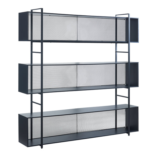 Raft carti Randaberg 180x180x33cm metal pal negru [en.casa]