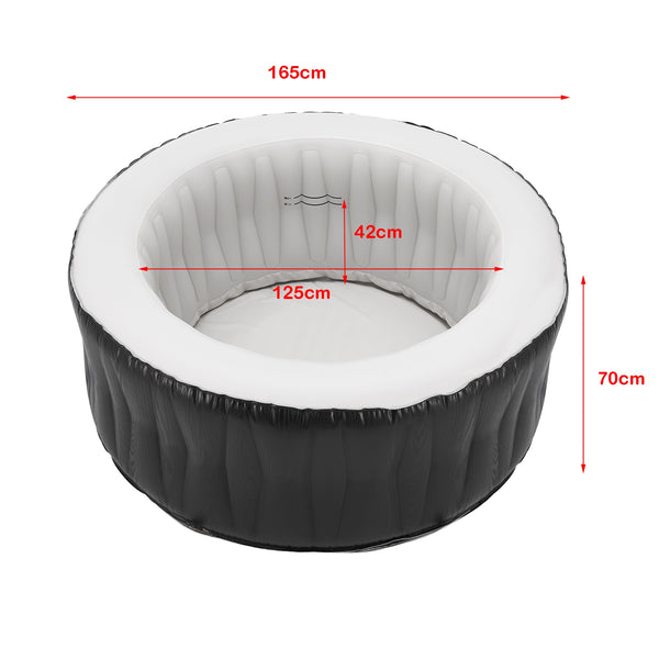 Piscina gonflabila cu functie masaj Carbone 165x70cm [pro.tec]