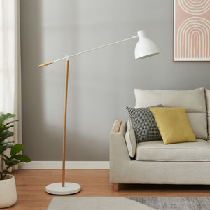 Lampa de podea Banchory 163 cm 1 x E27 max 60W metal efect lemn/alb [lux.pro]