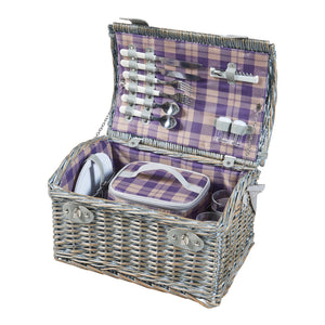 Cos pinic 2 persoane cu geanta termoizolanta Folldal 40x28x25cm gri [casa.pro]