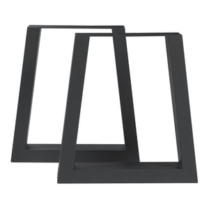 Set 2 buc picior masa Marstal 42x40cm otel negru [en.casa]