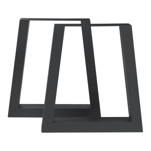 Set 2 buc picior masa Marstal 42x40cm otel negru [en.casa]