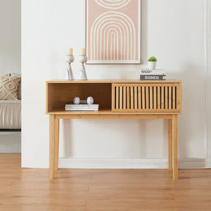 Masa consola Ypäjä 110x39x81 cm bambus [en.casa]