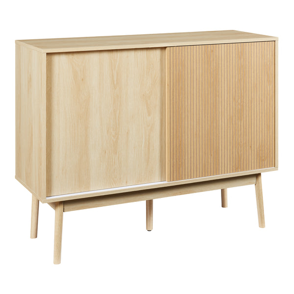 Comoda cu 2 usi culisante 90x115x40 cm efect lemn stejar [en.casa]