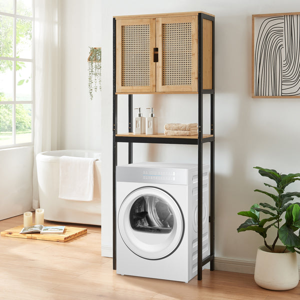 Dulap deasupra WC Tervola 172x63x27 bambus [en.casa]