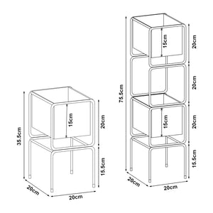 Set 2 buc suport plante masuri diferite Sveio metal negru [en.casa]
