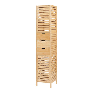 Dulap inalt Boksereys 180x35x35 cm bambus [en.casa]