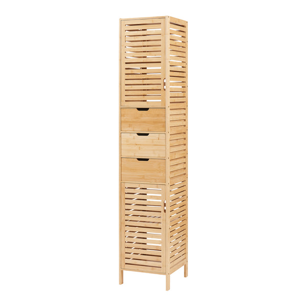 Dulap inalt Boksereys 180x35x35 cm bambus [en.casa]