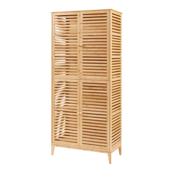 Dulap baie Raurgela 180x80x40 cm bambus [en.casa]