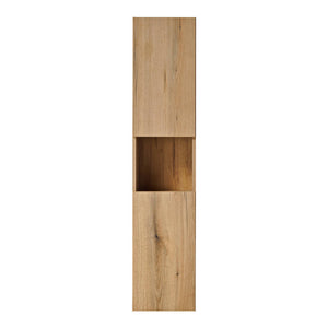 Dulap baie model Coast Evoke Oak Newport 30x140x25cm efect stejar cu 2 usi [en.casa]