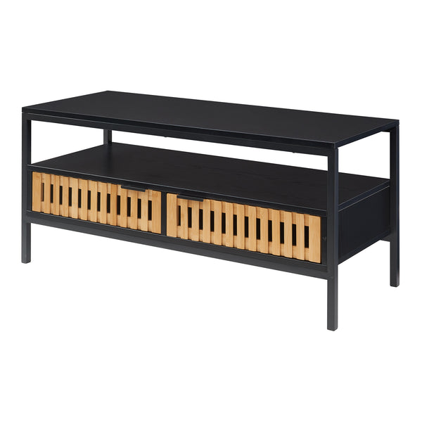 Masuta cafea Luniehti 100x40x48 cm negru/natur [en.casa]