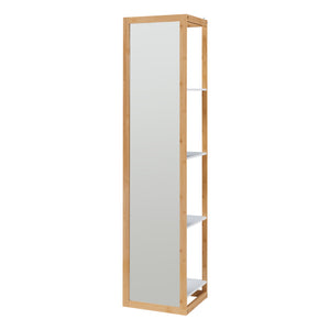 Raft cu oglinda As 170x40x35 cm bambus [en.casa]