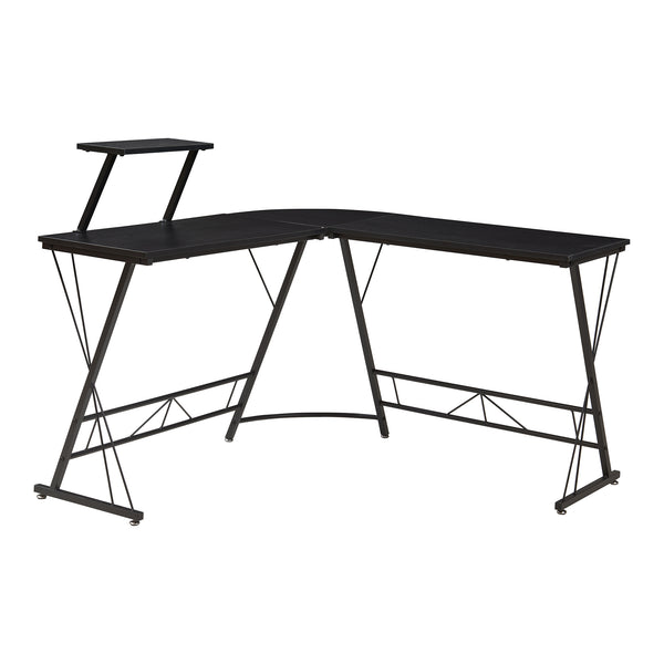 Birou de colt Yremso 122x122x98 cm negru [en.casa]