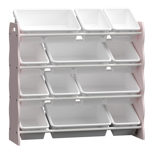 Raft copii Vestnes 78x86x26,5 cm vata zahar roz/alb [en.casa]