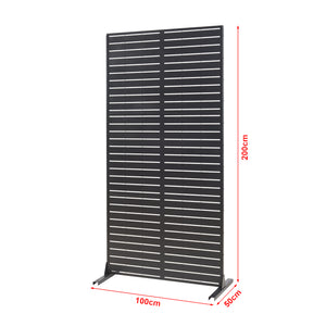Paravan despartitor Trolu 200x100x50 cm otel negru [casa.pro]