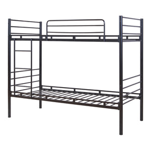 Pat metalic supraetajat  Bevapis, 200x90 cm 300 kg negru [en.casa]