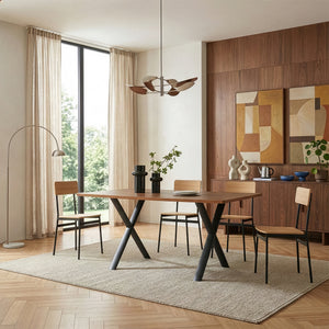 Set 2 buc picior masa in forma de X Klixjö 72x70 cm 160 kg otel negru [en.casa]