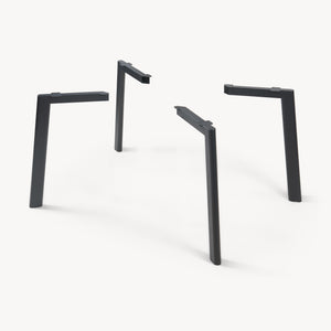 Set 4 buc picioare masa Hostang 50x8x71 cm otel negru [en.casa]