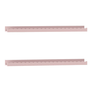 Set 2 buc raft perete Vestnes 60x10x5 cm vata zahar roz [en.casa]