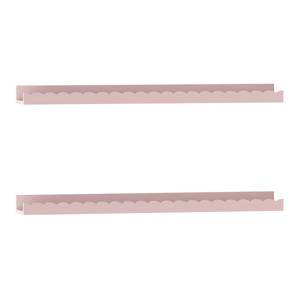 Set 2 buc raft perete Vestnes 60x10x5 cm vata zahar roz [en.casa]