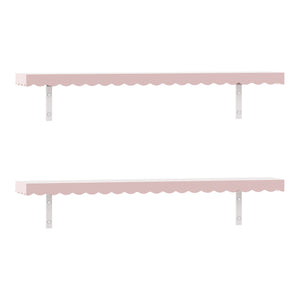 Set 2 rafturi de perete pentru copii Vestnes 80x17x4 cm Cotton Candy [en.casa]