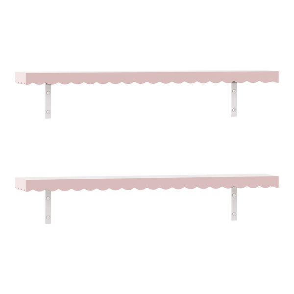 Set 2 rafturi de perete pentru copii Vestnes 80x17x4 cm Cotton Candy [en.casa]