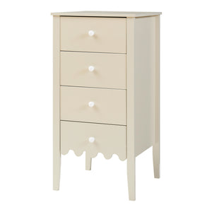 Comoda cu 4 sertare Luspoo 82x40x40 cm crem deschis [en.casa]
