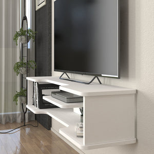 Suport TV de perete Yrela 120x30x26 cm alb [en.casa]