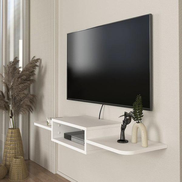 Suport TV de perete Tar 115x30x16 cm alb [en.casa]