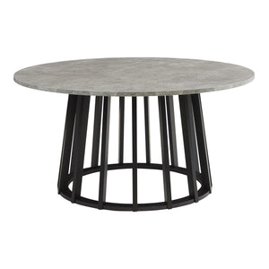 Masuta cafea rotunda Buzzard 90x45 cm efect beton/negru [en.casa]