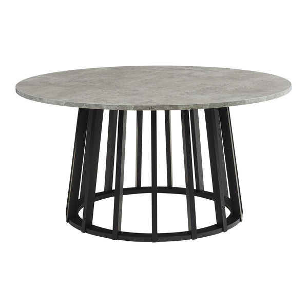 Masuta cafea rotunda Buzzard 90x45 cm efect beton/negru [en.casa]