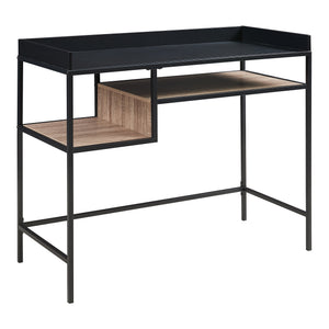 Birou Belana 100x43x82 cm negru/efect lemn stejar [en.casa]