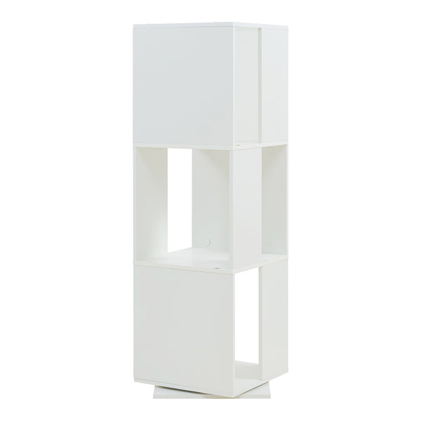 Raft rotativ Fjelmarirg 109x34x34 cm alb [en.casa]
